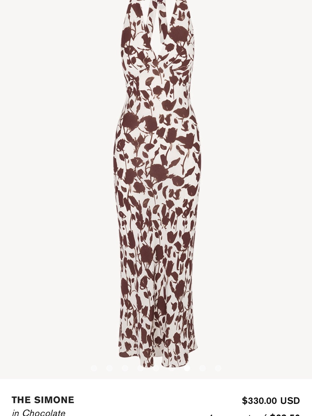 Realisation Par Simone Halter Maxi Dress in Chocolate and Cream